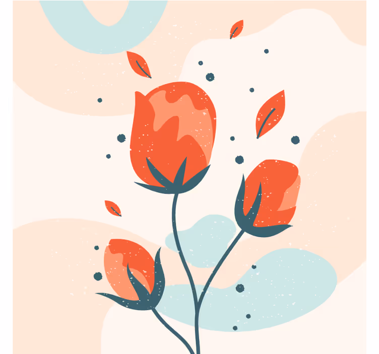 Dessous de verre moderne arrangement floral élégant - TenStickers