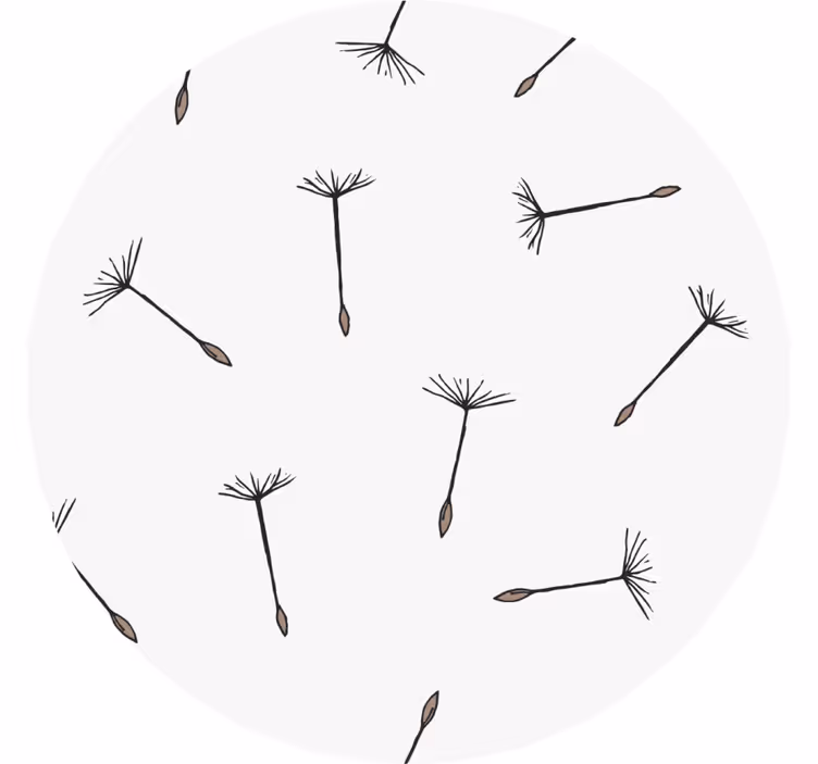 Dessous de verre motif de graines délicat - TenStickers