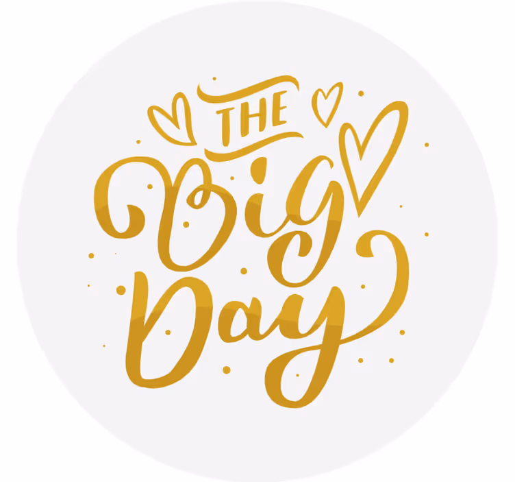 Dessous de verre mariage typographie élégante célébration - TenStickers