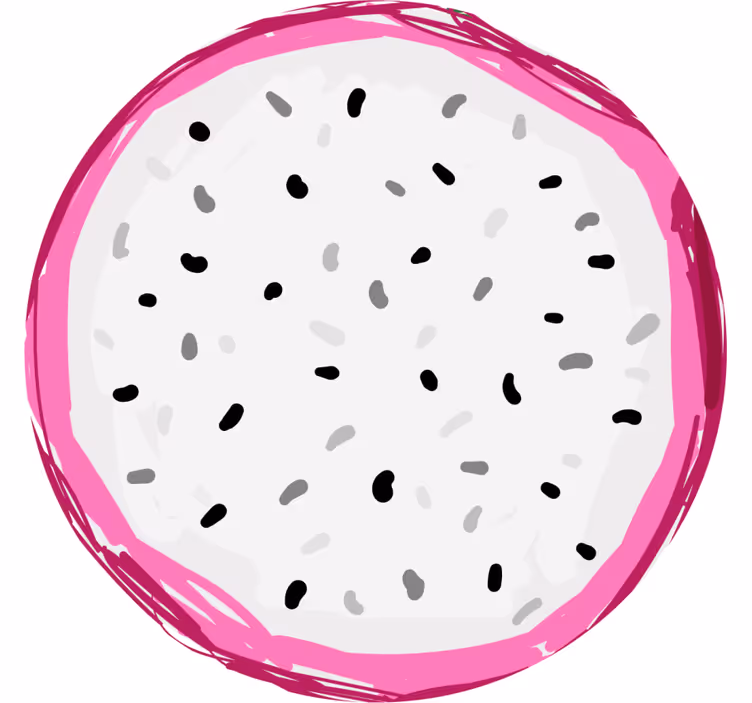 Dessous de verre geek tranche de fruit du dragon colorée - TenStickers