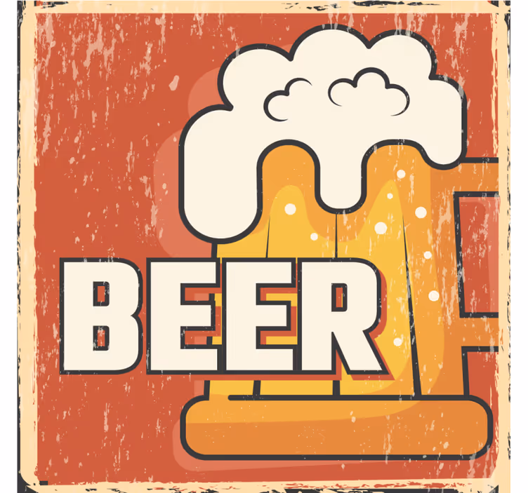 Dessous de verre bière illustration de chope - TenStickers