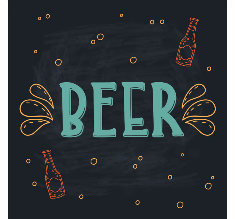 Dessous de verre bière concept de bière amusant - TenStickers