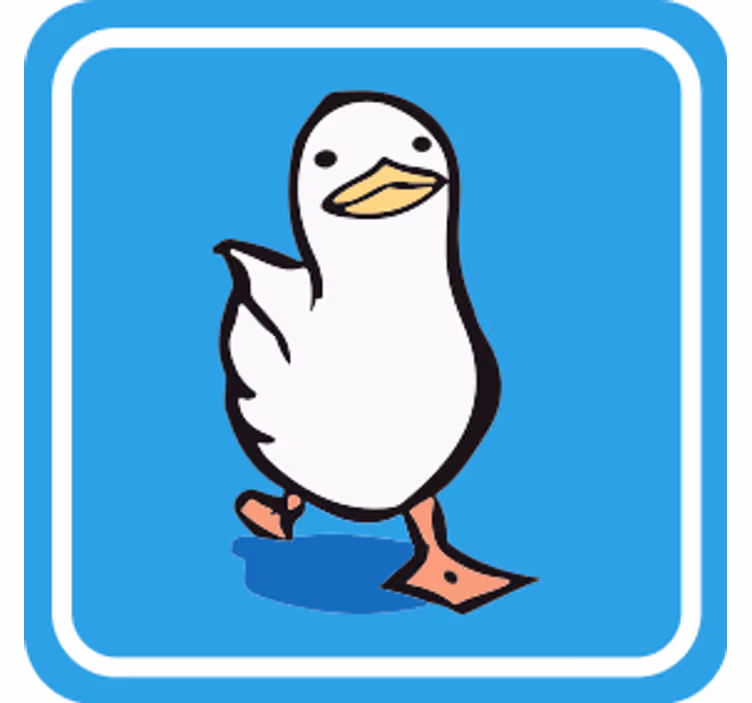 Dessous de verre geek canard de dessin animé qui marche - TenStickers