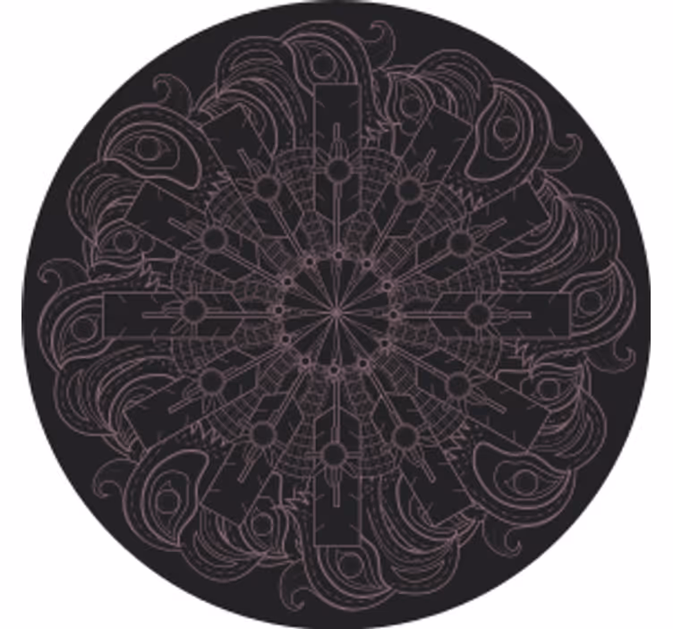 Dessous de verre motif mandala complexe - TenStickers