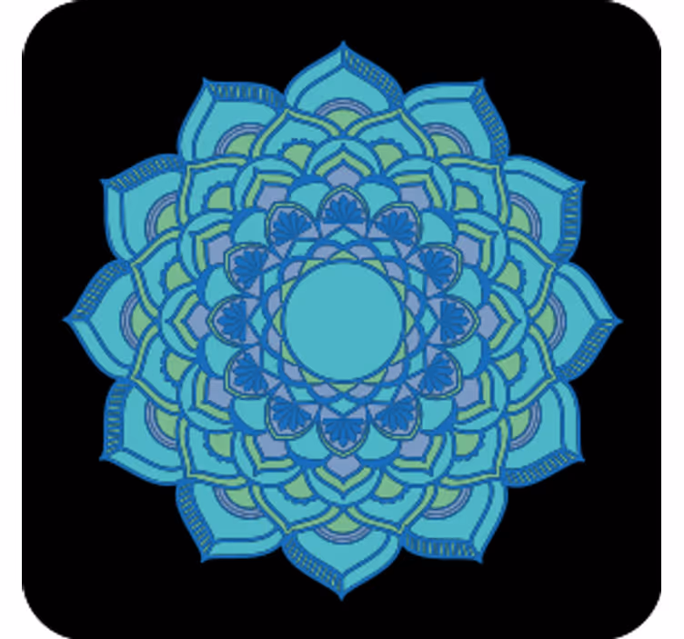 Dessous de verre floral bleu délicat - TenStickers