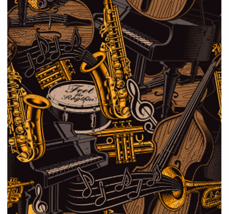 Dessous de verre geek motifs instruments de musique - TenStickers