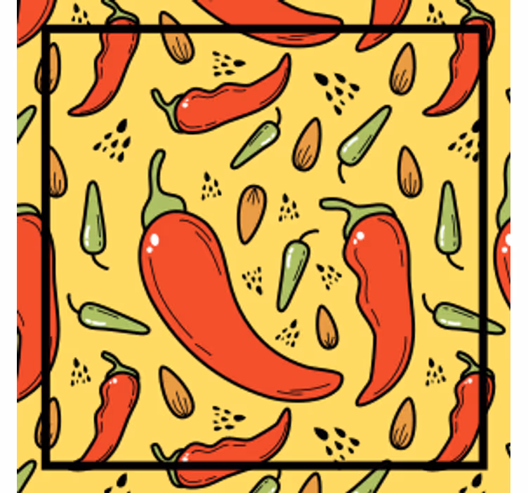 Dessous de verre moderne motif piments rouges - TenStickers