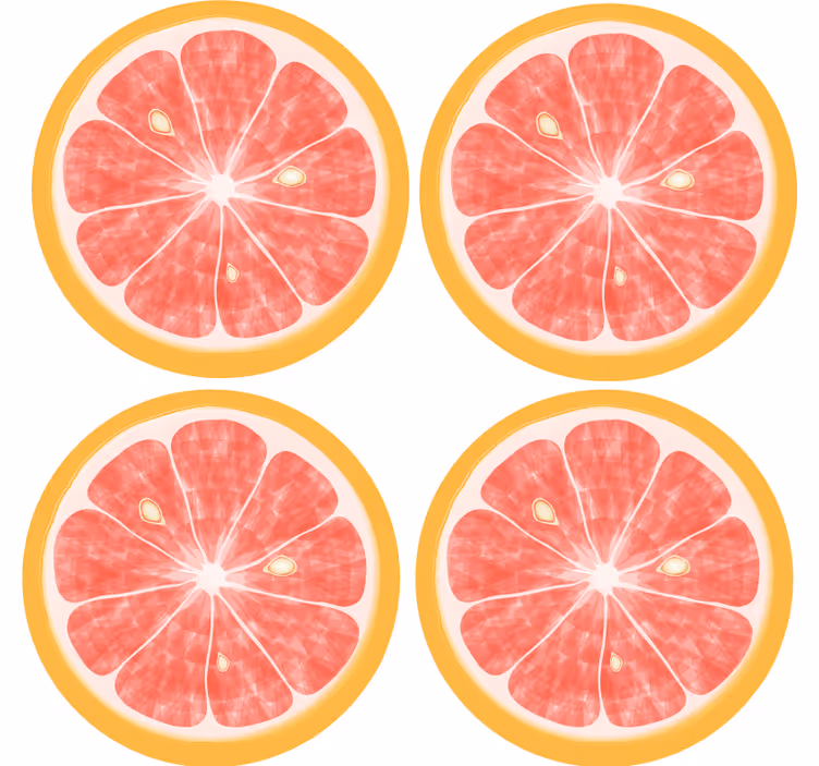 Dessous de verre geek motif tranche de citron - TenStickers