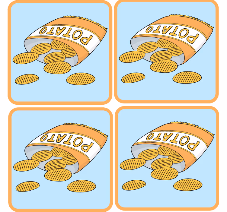 Chips plus de sous-verres en sticker - TenStickers