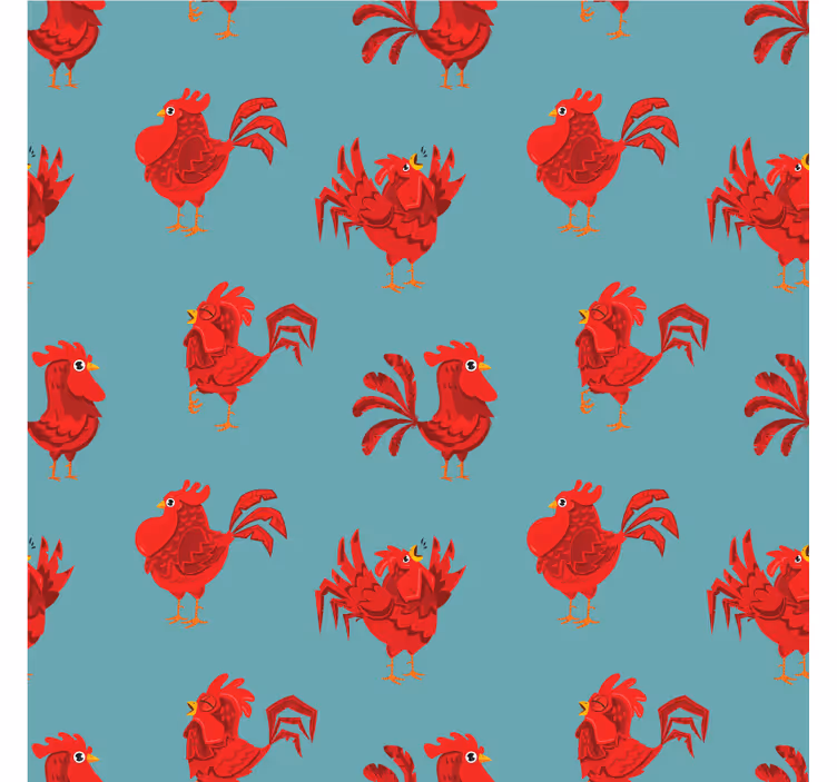 Dessous de verre geek motif coq Éclatant - TenStickers