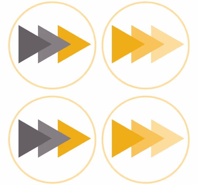 Dessous de verre geek motif flèches directionnelles - TenStickers