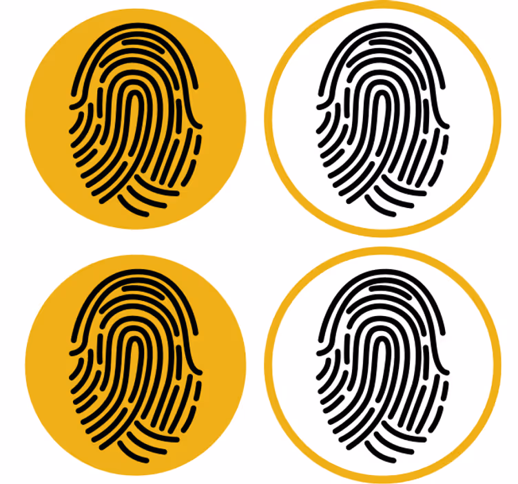 Dessous de verre geek motifs d'empreintes uniques - TenStickers
