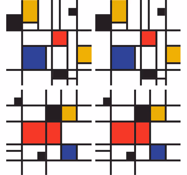 Dessous de verre moderne Art géométrique mondrian - TenStickers
