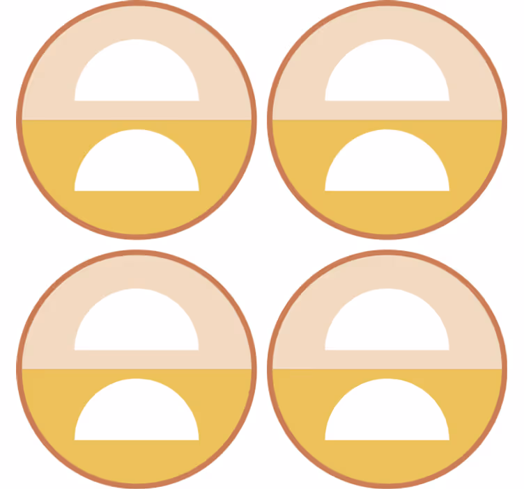 Dessous de verre geek cercles géométriques demi-lunes - TenStickers