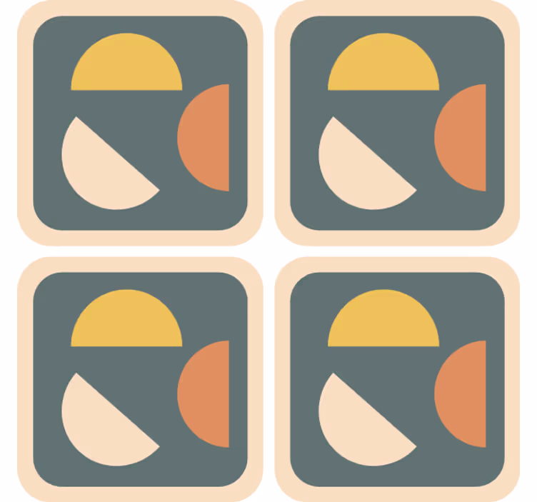 Dessous de verre geek formes colorées géométriques - TenStickers