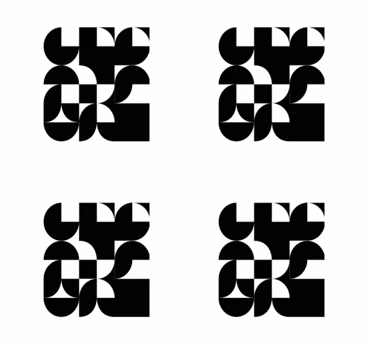 Dessous de verre moderne motifs géométriques monochromes - TenStickers