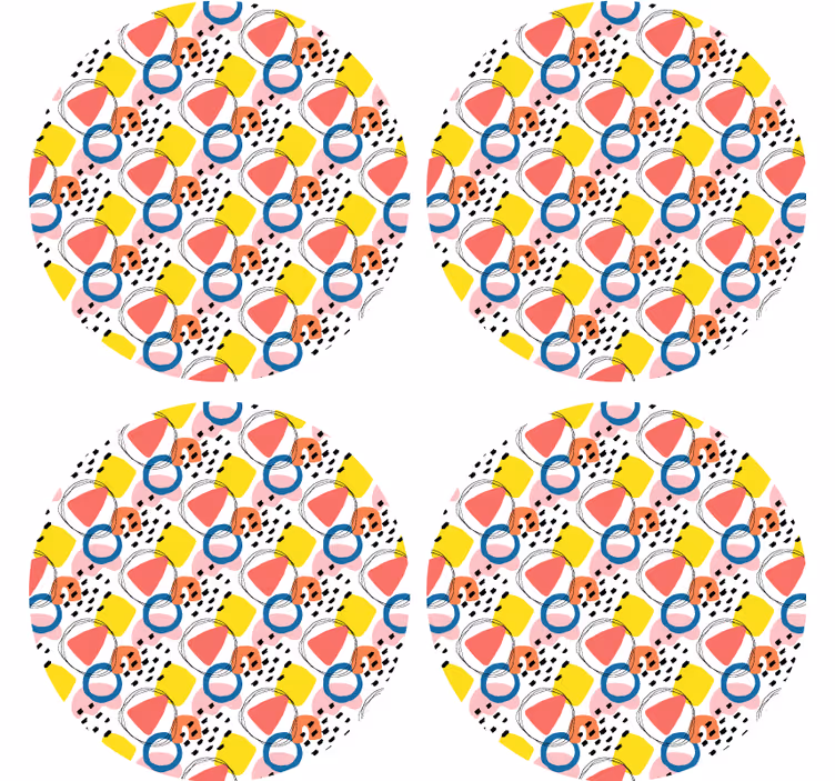 Dessous de verre geek formes abstraites colorées - TenStickers