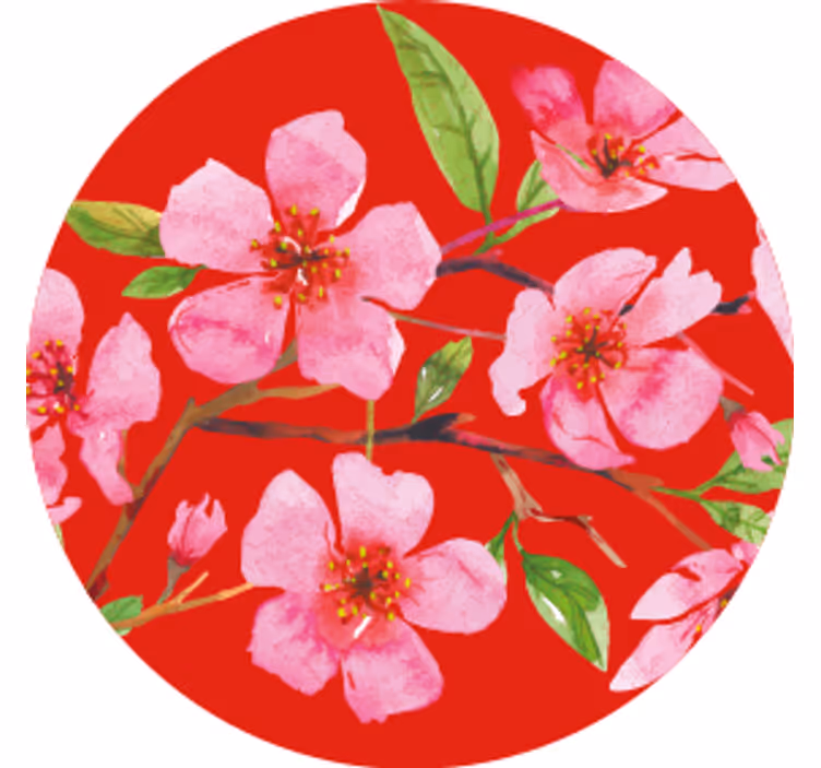 Magnifique sous-verre de fleur de sakura aquarelle - TenStickers