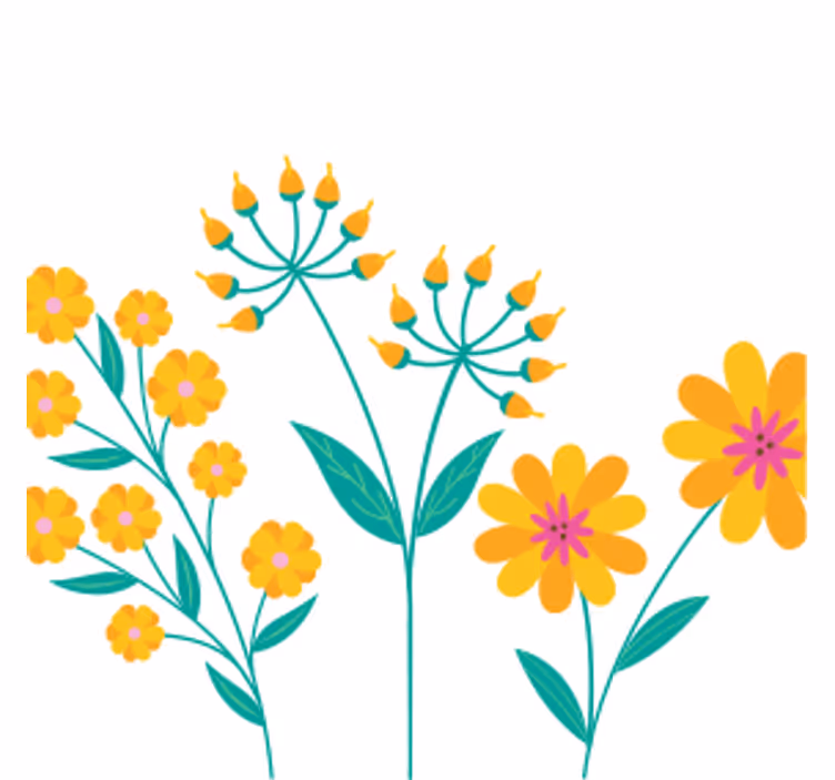 Dessous de verre bière composition de fleurs vives - TenStickers
