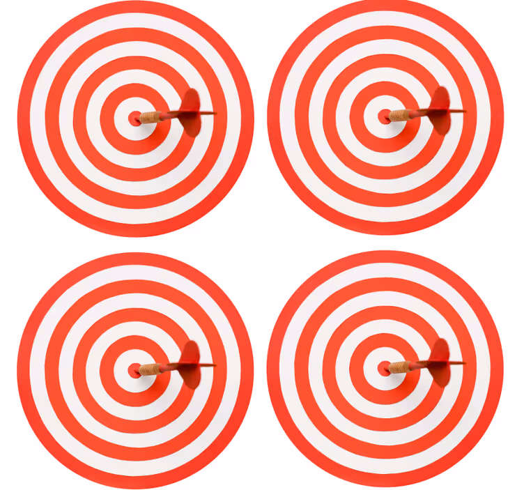 Dessous de verre geek motif spirale de cible - TenStickers