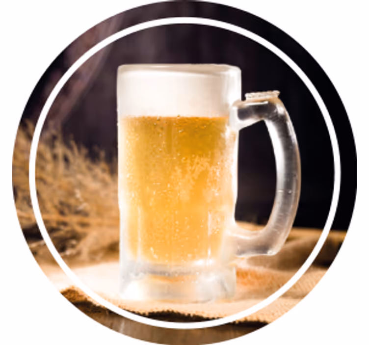 Dessous de verre bière mug glacé avec mousse - TenStickers