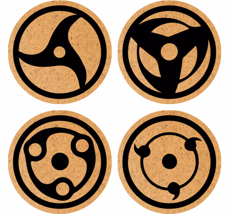Dessous de verre motif shuriken de ninja - TenStickers