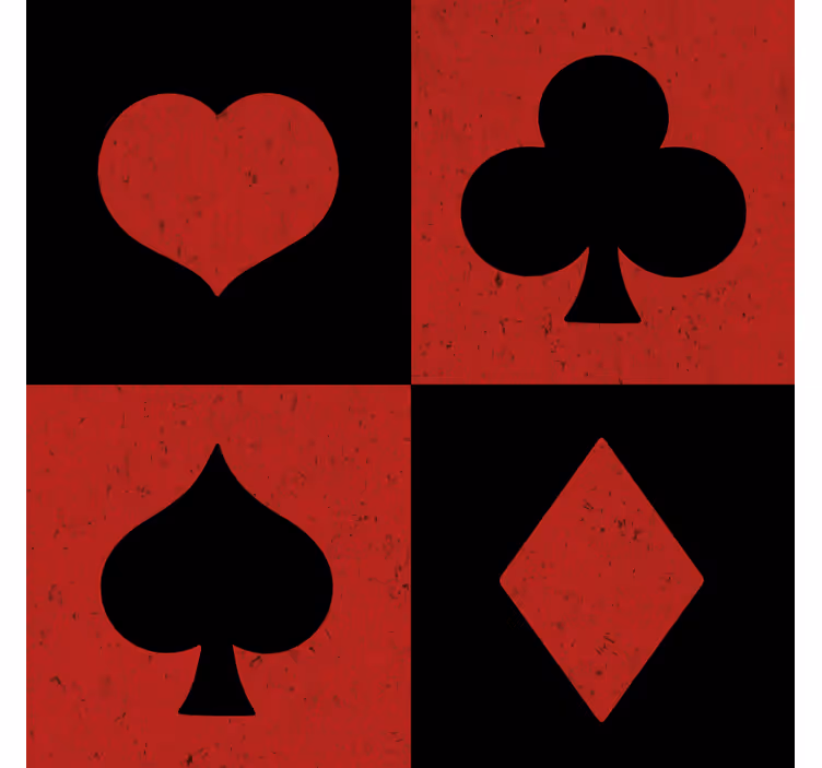 Dessous de verre geek symboles de cartes - TenStickers