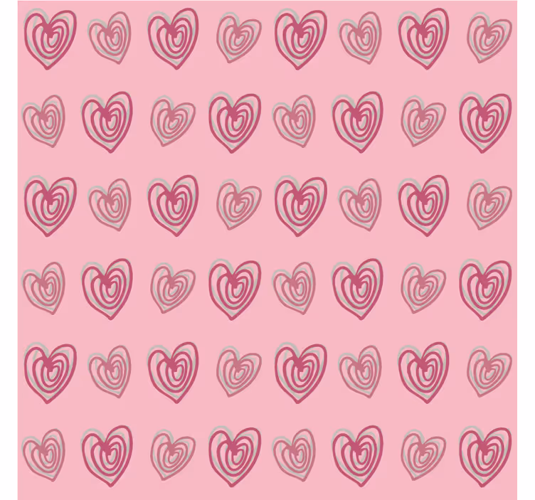 Dessous de verre moderne motifs de coeurs superposés - TenStickers