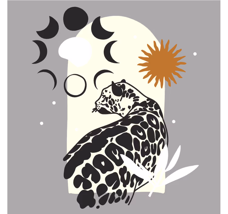 Dessous de verre geek silhouette de léopard élégante - TenStickers