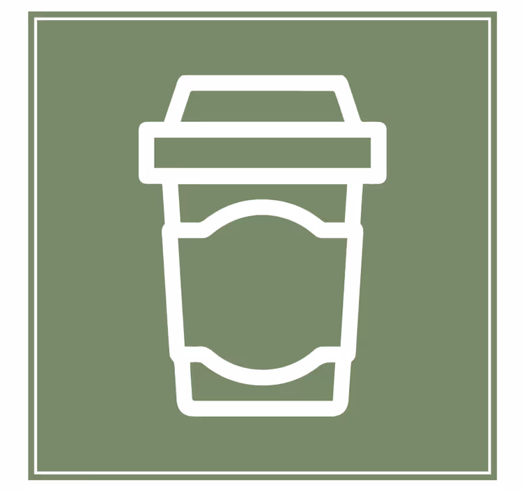 Dessous de verre moderne illustration tasse à café - TenStickers