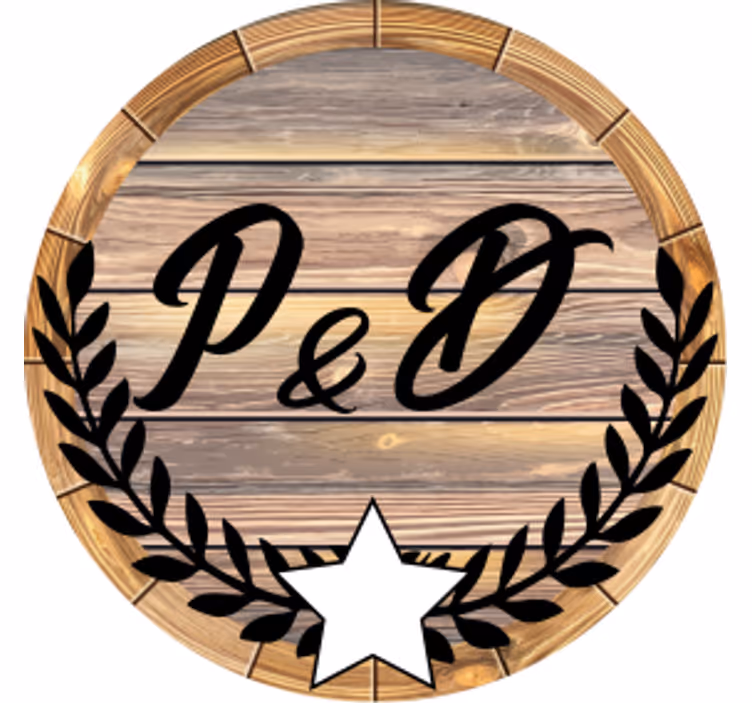 Dessous de verre personnalisable initiales en fût bois - TenStickers