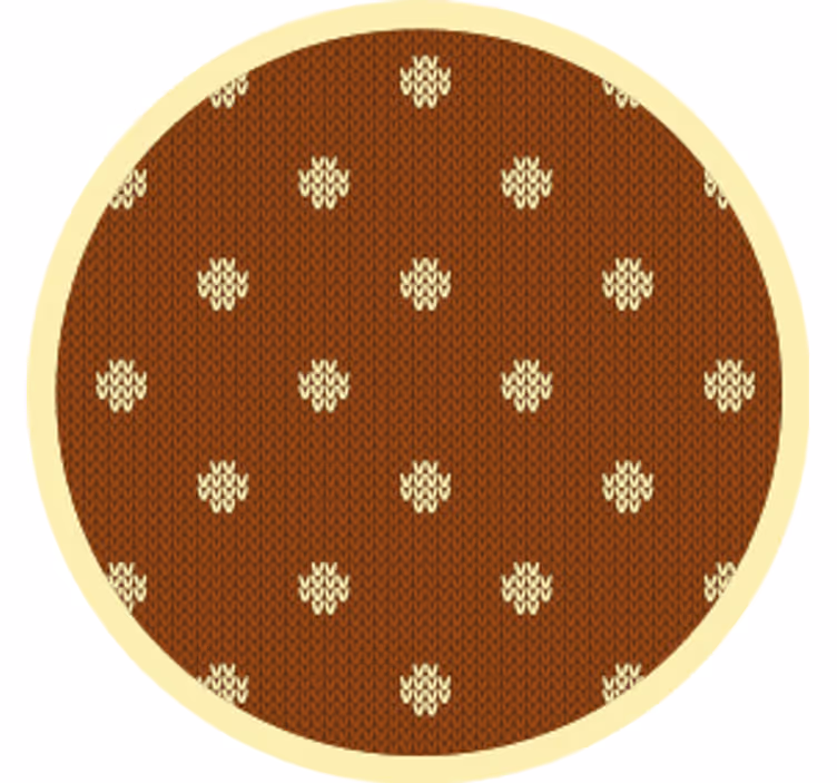 Dessous de verre à pois bruns texturés - TenStickers