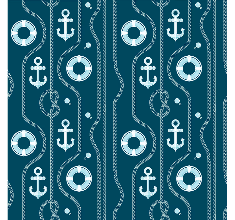 Dessous de verre bière motif ancres et bouées - TenStickers
