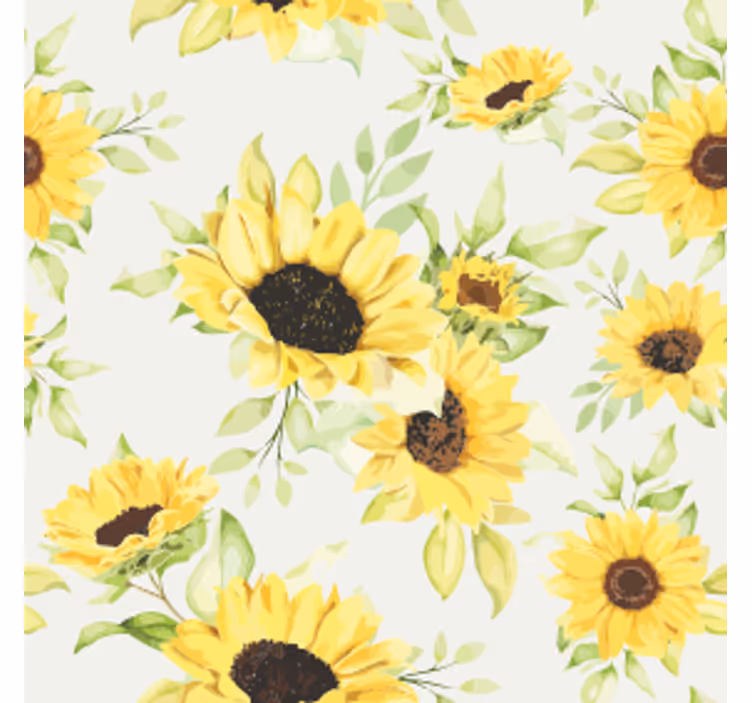 Dessous de verre geek motif floral tournesol - TenStickers