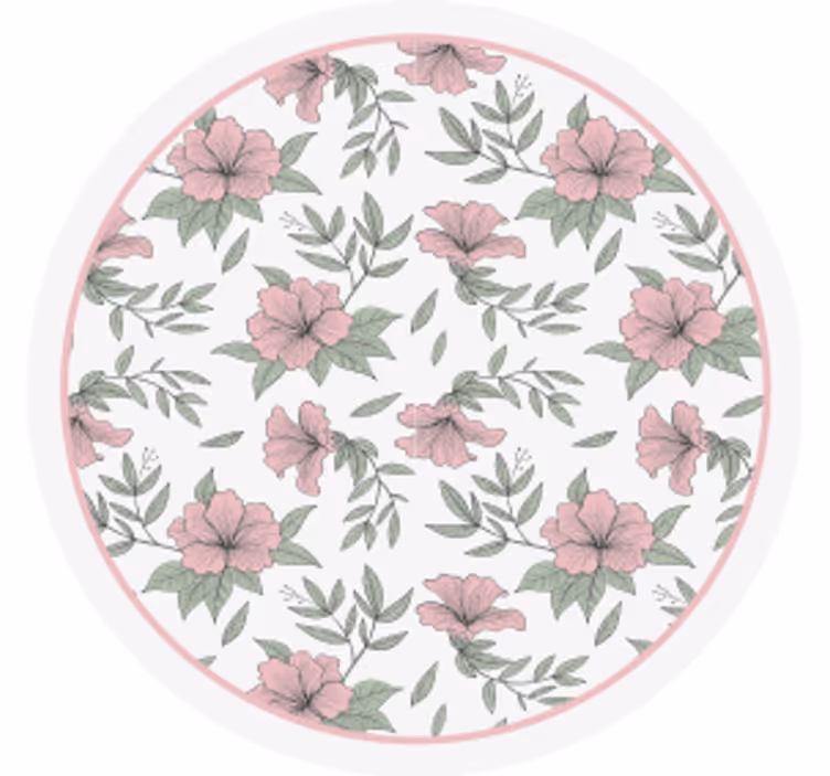 Dessous de verre motif floral rond - TenStickers