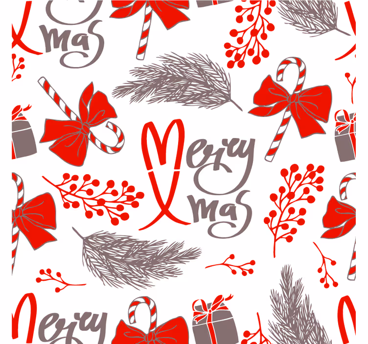 Dessous de verre noel Modèle sans couture joyeux noël - TenStickers