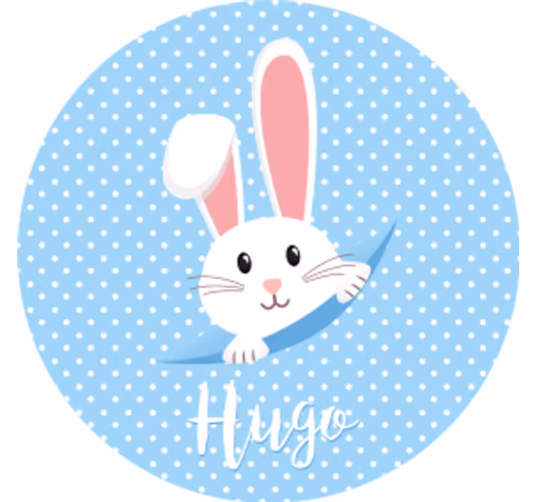 Dessous de verre mariage design mignon de lapin - TenStickers