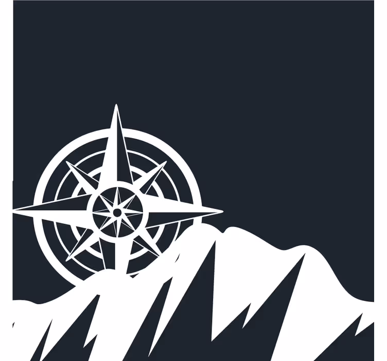 Dessous de verre geek pic de boussole navigational - TenStickers