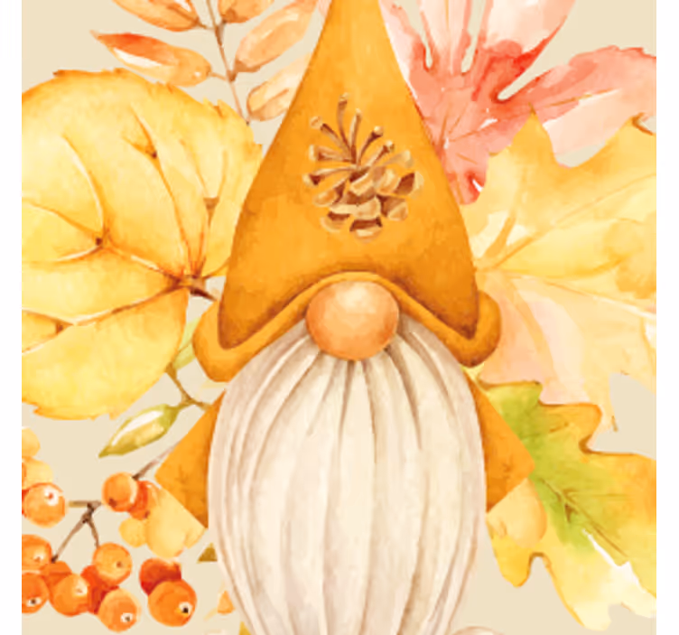 Dessous de verre halloween gnome d'automne - TenStickers