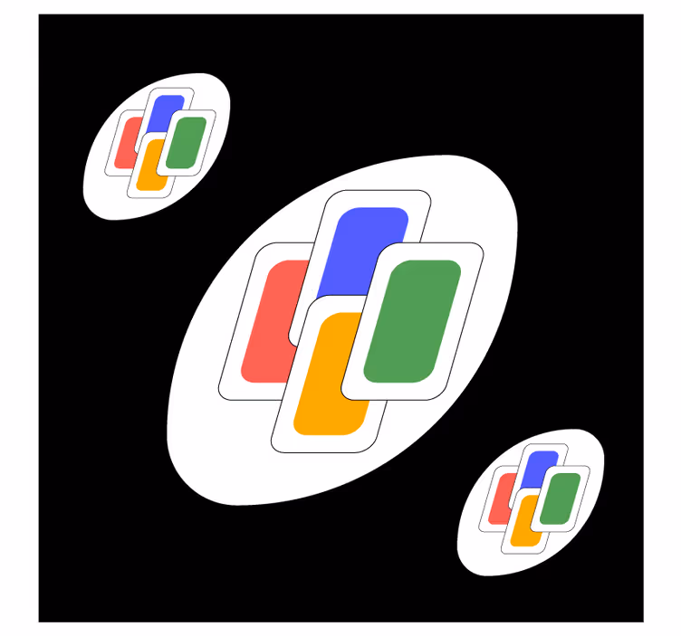 Dessous de verre geek formes colorées superposées - TenStickers