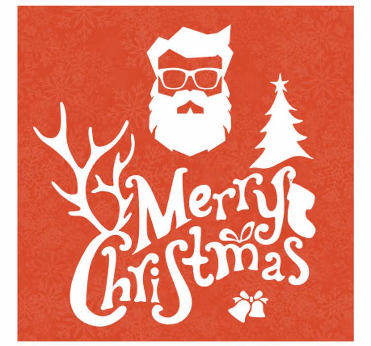 Dessous de verre noël silhouette de père noël - TenStickers