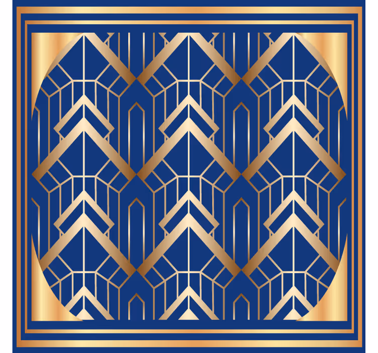 Dessous de verre moderne Bleu métallisé "art déco" - TenStickers