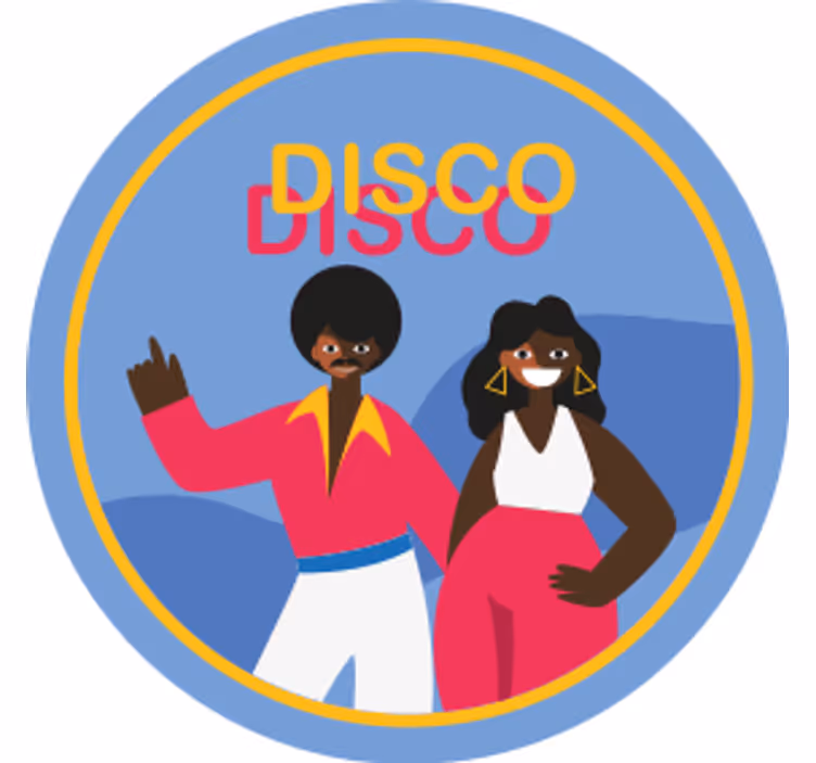 Dessous de verre geek soirée disco danse - TenStickers