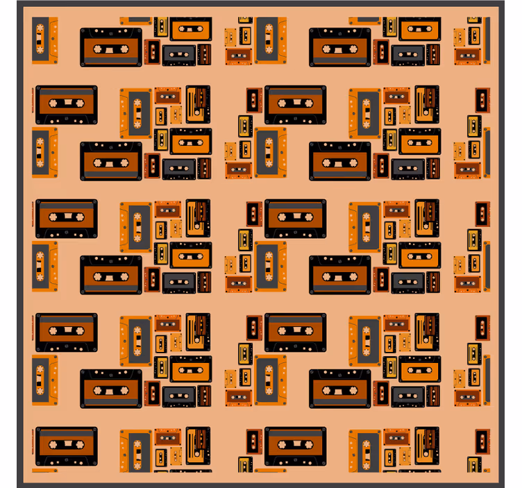 Dessous de verre geek motifs cassette vintage - TenStickers