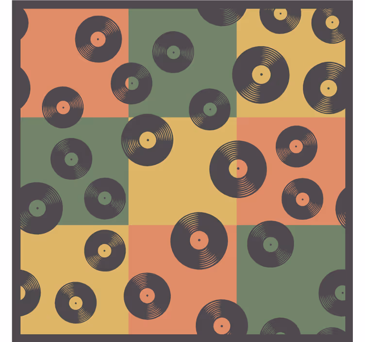 Dessous de verre geek motif disque vinyle - TenStickers