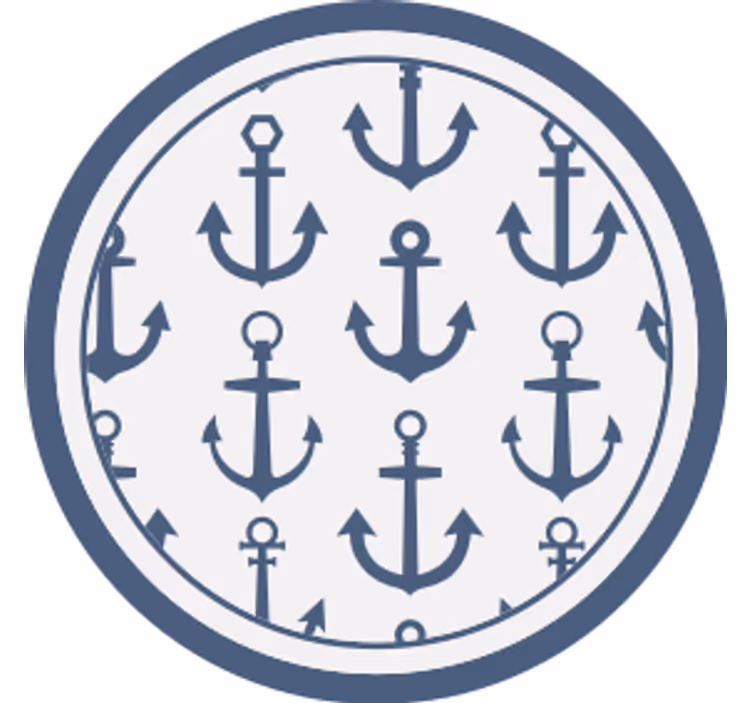 Dessous de verre motif ancre nautique - TenStickers