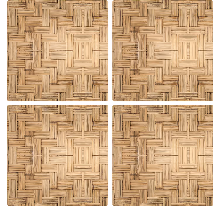 Dessous de verre motif Effet bois tressé - TenStickers