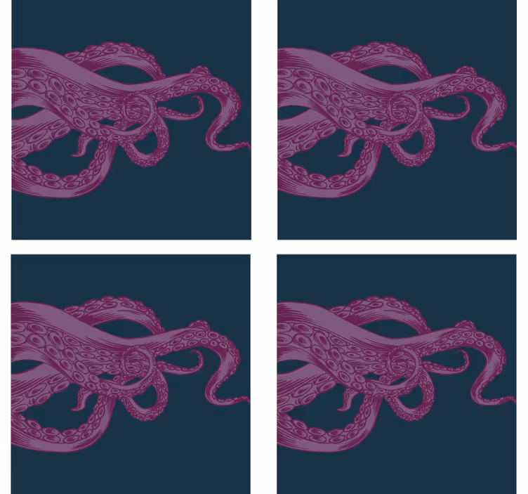 Dessous de verre geek illustration d'octopus complexe - TenStickers