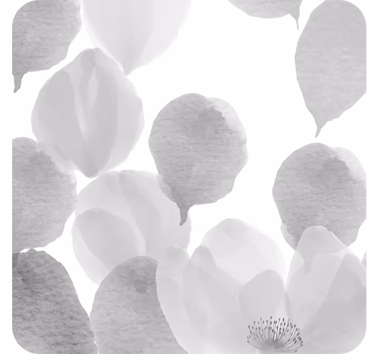 Dessous de verre pétales gris doux - TenStickers