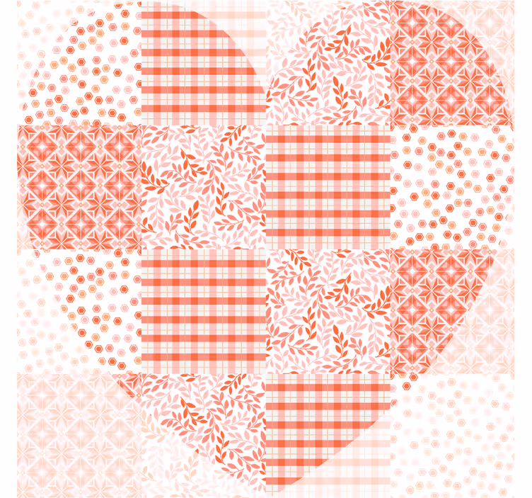 Dessous de verre noël motif patchwork cœur - TenStickers